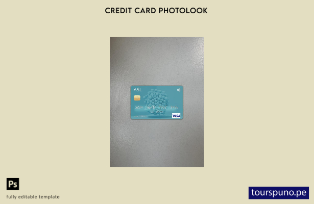 listo para imprimir Plantilla frontal de aspecto fotográfico de tarjeta de vis 5