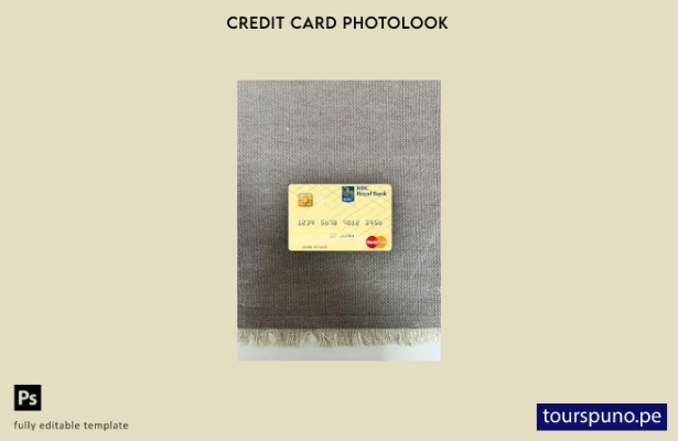 listo para imprimir Túnez RBC Royal Bank mastercard photolook plantilla frontal