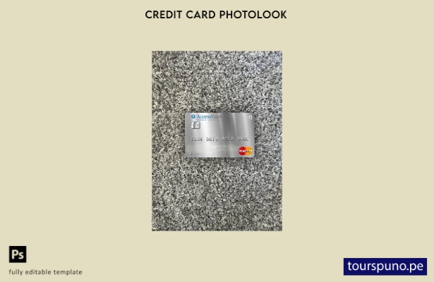 listo para imprimir Tanzania AccessBank mastercard photolook plantilla frontal