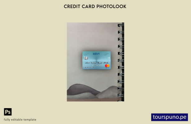 listo para imprimir Venezuela Banco BBVA mastercard photolook plantilla frontal