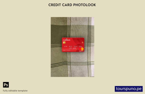listo para imprimir plantilla de frente de fotolook de mastercard multibank pana