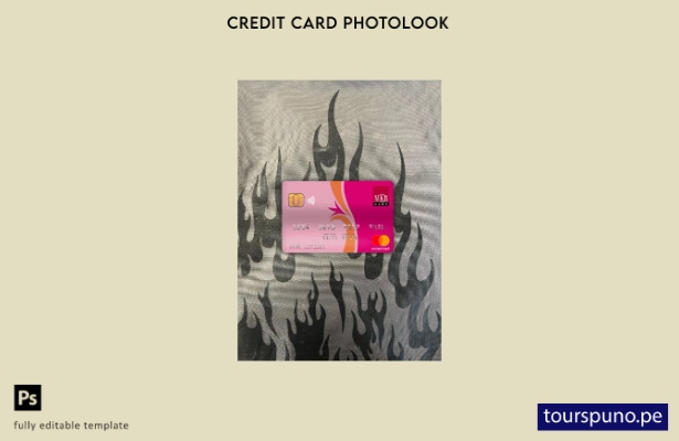 listo para imprimir plantilla frontal de Hungría MKB bank mastercard photolook