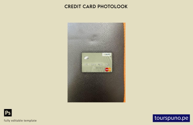 listo para imprimir plantilla frontal de Islandia MP Banki mastercard photolook