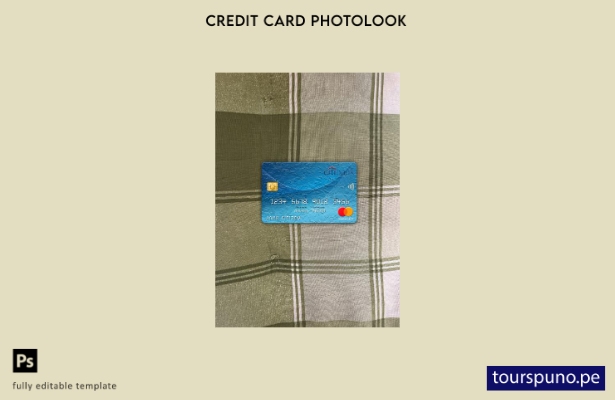 listo para imprimir plantilla frontal de Italia Citibank mastercard photolook
