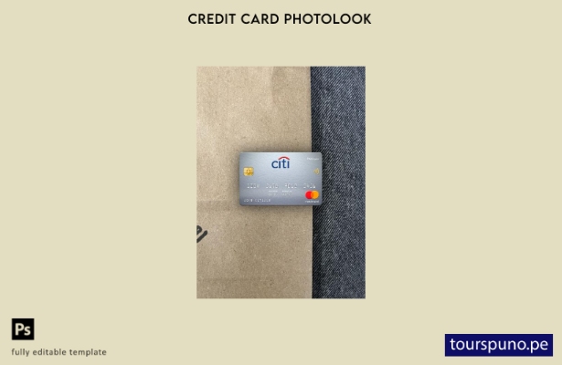 listo para imprimir plantilla frontal de Suecia Citibank mastercard platinum pho