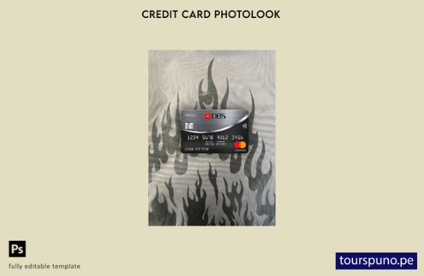 listo para imprimir plantilla frontal de Tailandia DBS bank mastercard platinum