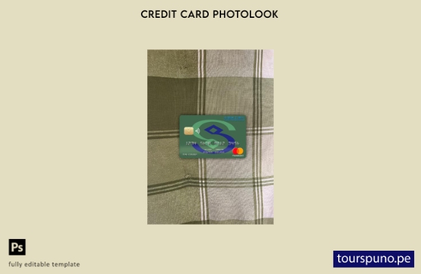 listo para imprimir plantilla frontal de apariencia fotográfica de mastercard de