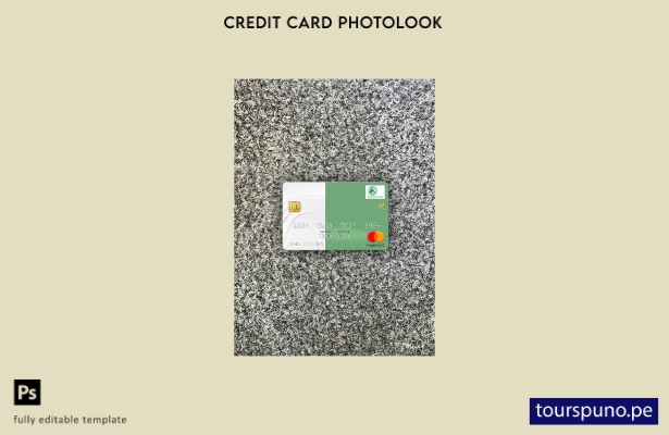 listo para imprimir plantilla frontal de aspecto fotográfico de Mastercard d 106
