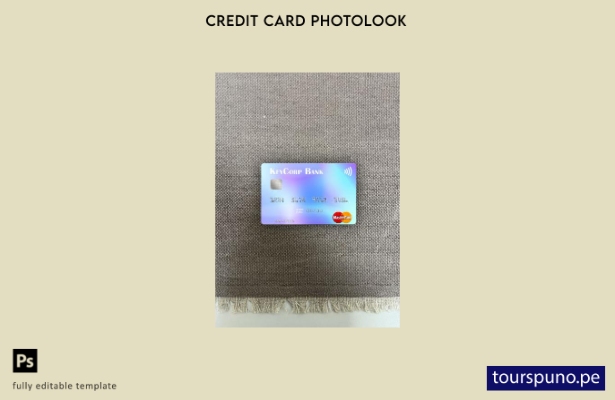 listo para imprimir plantilla frontal de aspecto fotográfico de Mastercard d 149