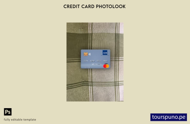 listo para imprimir plantilla frontal de aspecto fotográfico de Mastercard de 87