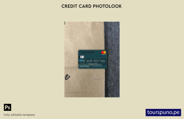 listo para imprimir plantilla frontal de aspecto fotográfico de mastercard checo