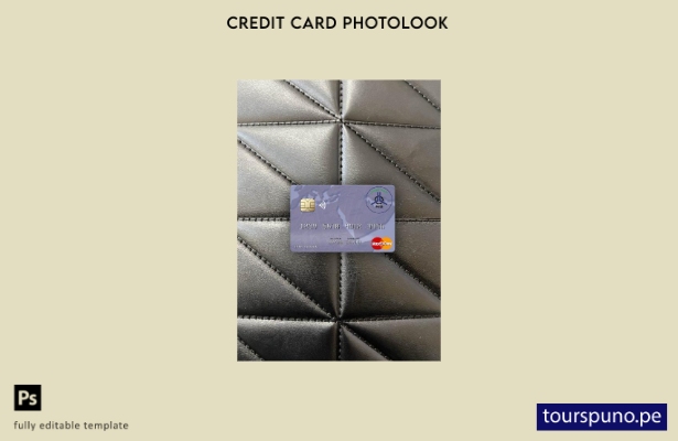listo para imprimir plantilla frontal de aspecto fotográfico de mastercard d 105