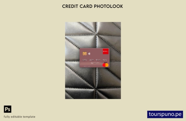 listo para imprimir plantilla frontal de aspecto fotográfico de mastercard d 112