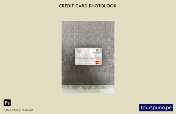 listo para imprimir plantilla frontal de aspecto fotográfico de mastercard d 113