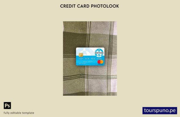 listo para imprimir plantilla frontal de aspecto fotográfico de mastercard d 126