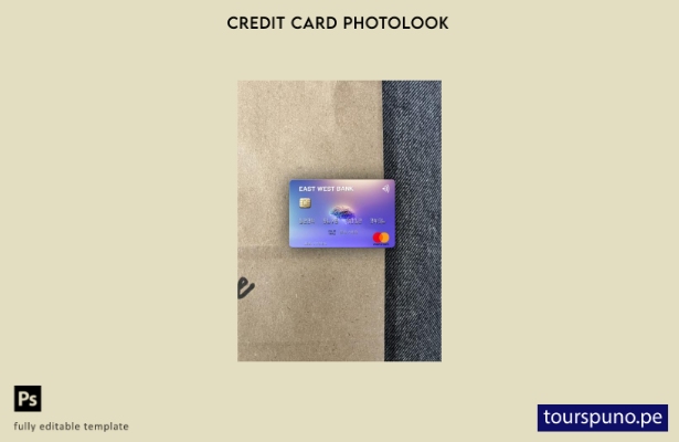 listo para imprimir plantilla frontal de aspecto fotográfico de mastercard d 141