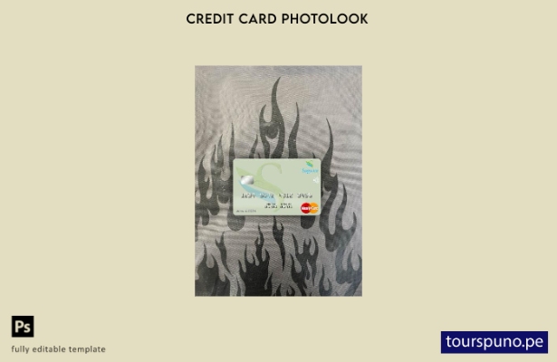 listo para imprimir plantilla frontal de aspecto fotográfico de mastercard de Ja