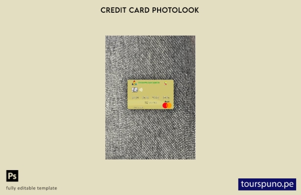 listo para imprimir plantilla frontal de aspecto fotográfico de mastercard de My