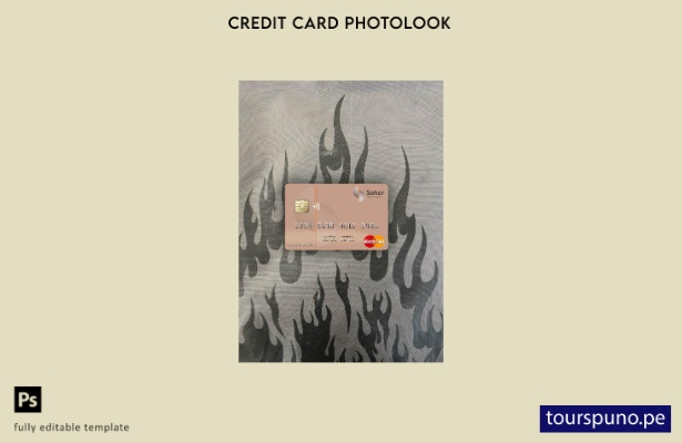 listo para imprimir plantilla frontal de aspecto fotográfico de mastercard de Om