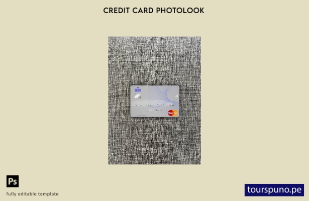 listo para imprimir plantilla frontal de aspecto fotográfico de mastercard de 47