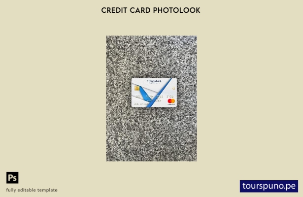 listo para imprimir plantilla frontal de aspecto fotográfico de mastercard de 85