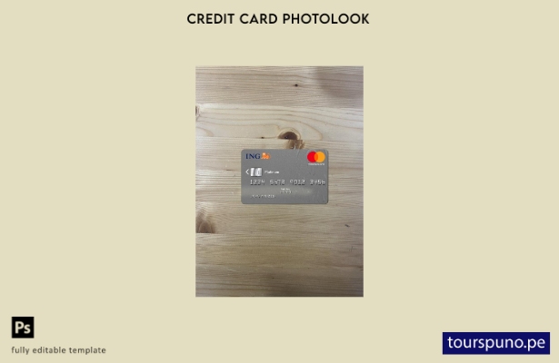 listo para imprimir plantilla frontal de aspecto fotográfico de platino masterca