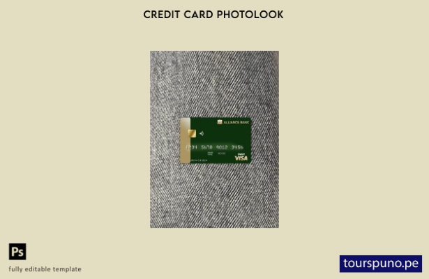 listo para imprimir plantilla frontal de aspecto fotográfico de tarjeta visa  19