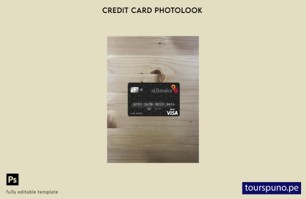 listo para imprimir plantilla frontal de aspecto fotográfico de tarjeta visa  27