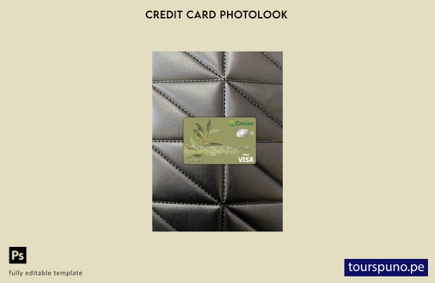 listo para imprimir plantilla frontal de aspecto fotográfico de tarjeta visa  38