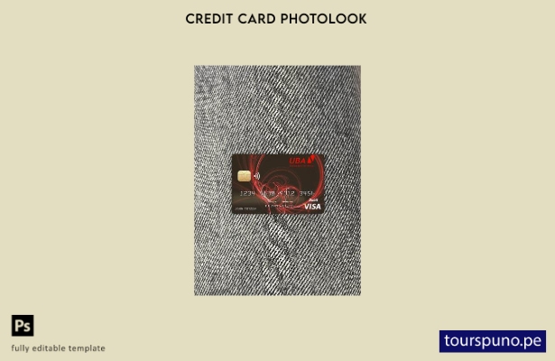 listo para imprimir plantilla frontal de aspecto fotográfico de tarjeta visa  60