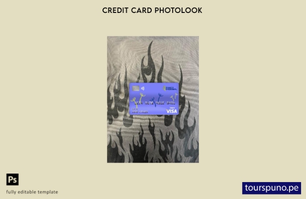 listo para imprimir plantilla frontal de aspecto fotográfico de tarjeta visa  74