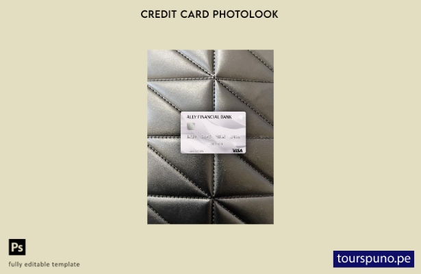 listo para imprimir plantilla frontal de aspecto fotográfico de tarjeta visa USA