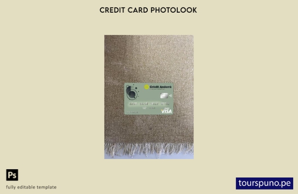 listo para imprimir plantilla frontal de aspecto fotográfico de tarjeta visa b 4