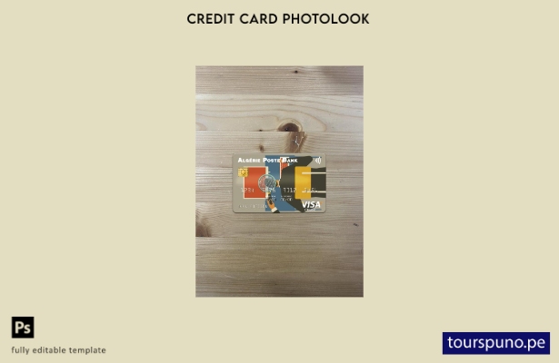 listo para imprimir plantilla frontal de aspecto fotográfico de tarjeta visa d 3