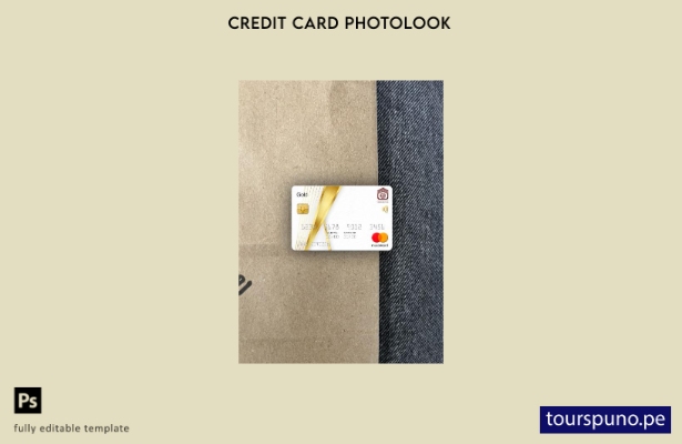 listo para imprimir plantilla frontal de aspecto fotográfico dorado mastercard 4