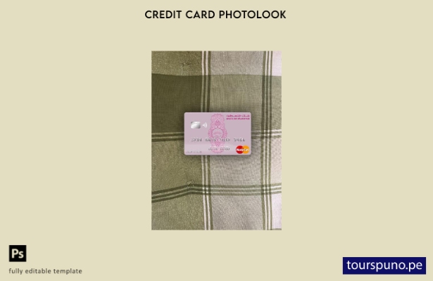 listo para imprimir plantilla frontal de aspecto fotográfico mastercard del B 18