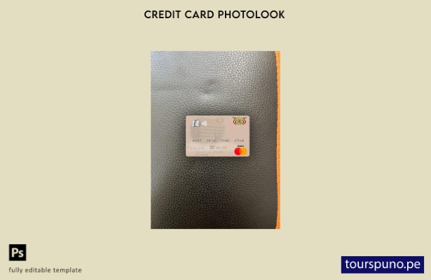 listo para imprimir plantilla frontal de aspecto fotográfico mastercard del B 31