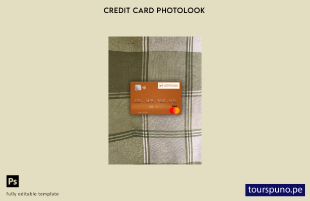 listo para imprimir plantilla frontal de aspecto fotográfico mastercard del Geor