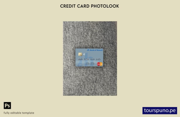 listo para imprimir plantilla frontal de aspecto fotográfico mastercard del Samo