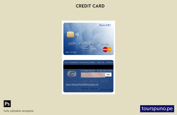 lista para imprimir la plantilla de mastercard del banco ABC de Botswana