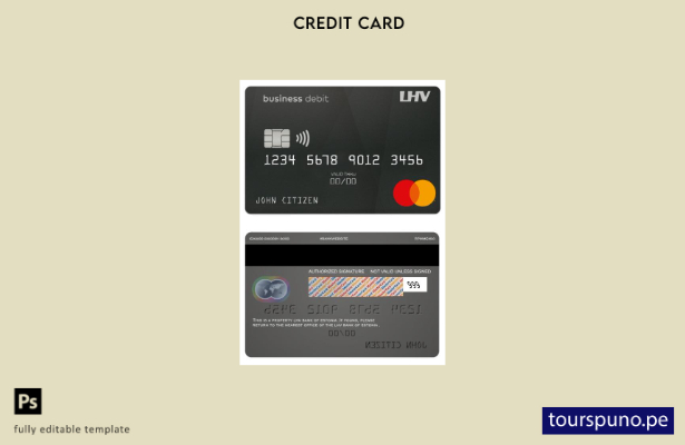 lista para imprimir la plantilla de tarjeta mastercard de débito comercial del b