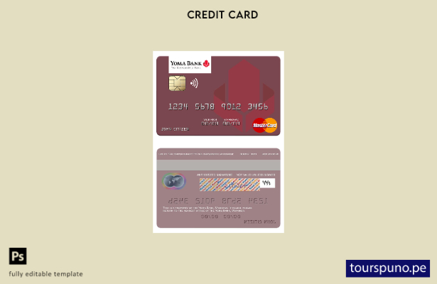 lista para imprimir la plantilla mastercard de Myanmar Yoma Bank