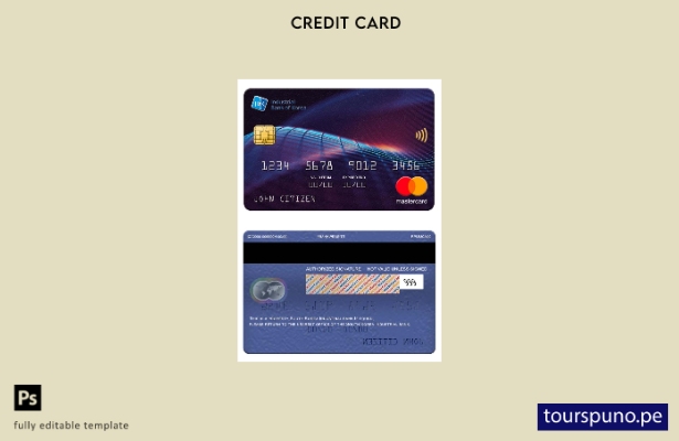 lista para imprimir la plantilla mastercard del Banco Industrial de Corea del Su