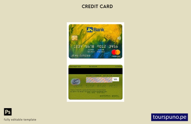 lista para imprimir la plantilla mastercard del Banco Nacional de Jamaica