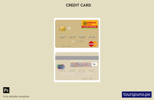 lista para imprimir la plantilla mastercard del Banco Popular de Sri Lanka