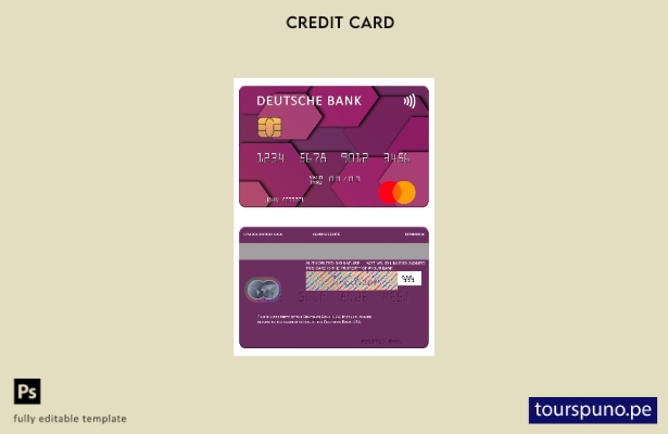 lista para imprimir la plantilla mastercard del Deutsche Bank de EE. UU.