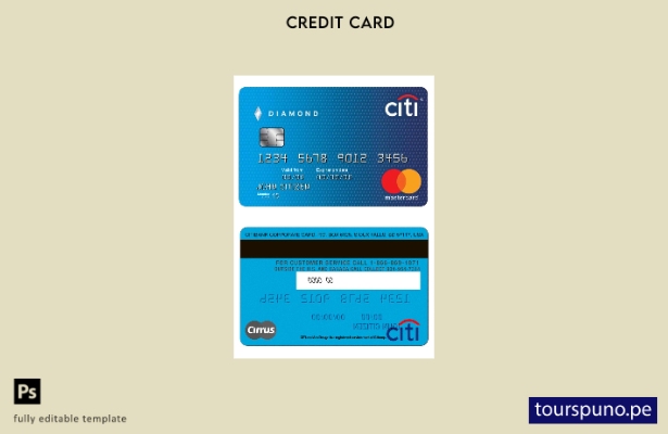 lista para imprimir plantilla de MasterCard Citibank de EE. UU.