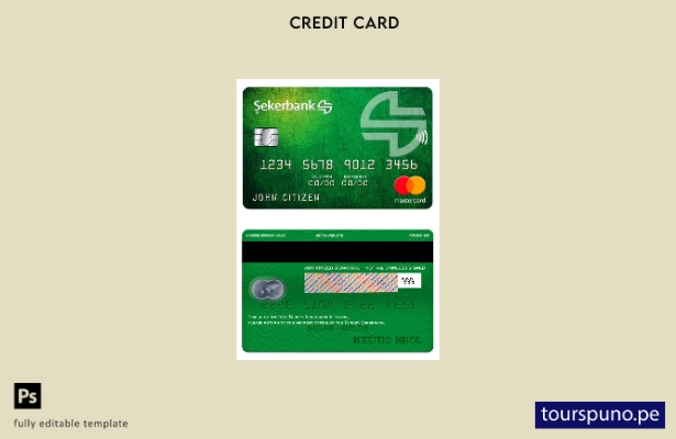 lista para imprimir plantilla de mastercard Sekerbank de Turquía