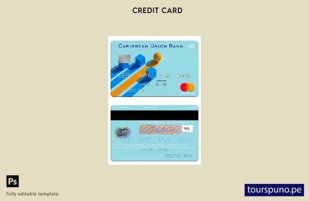 lista para imprimir plantilla de mastercard de Antigua y Barbuda Caribbean Union