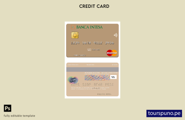lista para imprimir plantilla de mastercard de Polonia Banca Intesa